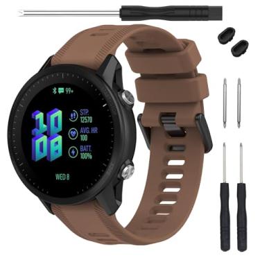 Imagem de TopPerfekt Pulseira compatível com Garmin Forerunner 955 – Pulseira de silicone macio de substituição para relógio inteligente 955 para mulheres e homens