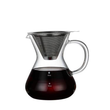 Imagem de Cafeteira 500ml Borosilicato Com Coador Inox Zahav