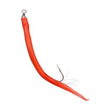Imagem de Esquirla Gancho de pesca macio isca de pesca iscas forte enguia gancho corrico iscas para salmão tipo peixe gato equipamentos de pesca, Vermelho