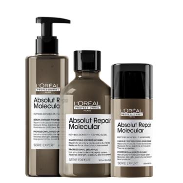 Imagem de Kit Loréal Absolut Repair Molecular Shampoo + Sérum + Leavein