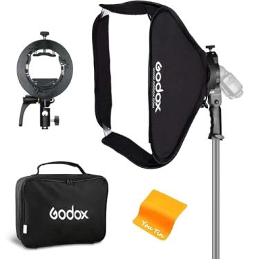 Imagem de Godox Softbox 61 cm x 61 cm com suporte S2 S-Type Speedlite, kit de caixa macia Bowens Mount para GODOX V1 AD400Pro AD200Pro AD200 V860II TT685II TT600 TT350