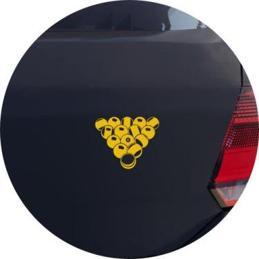 Imagem de Adesivo de Carro Sinuca Bolas de Bilhar - Cor Verde - Melhor Adesivo, 
