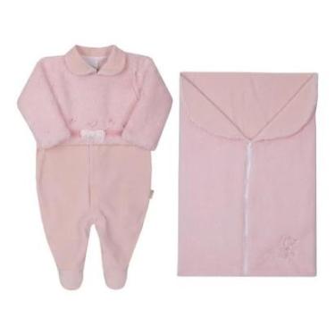 Imagem de Saida Maternidade Plush Bebê Menina Saco Domir Paraiso 16135-Feminino