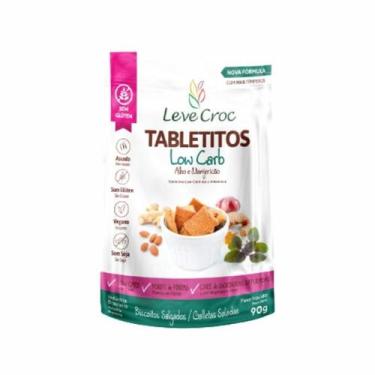 Imagem de Biscoito Low Carb Tabletito Alho E Manjericão Leve Crock 90G