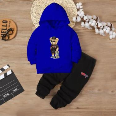 Imagem de Conjunto de moletom infantil - Mc kids , Azul, 14