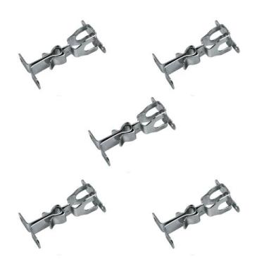 Imagem de 5 Batedor Para Porta Fixador de Parede Aço Carbono Soprano