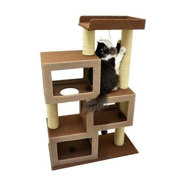 Imagem de Brinquedo Arranhador São Pet Big Ben para Gatos Marrom