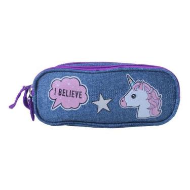 Imagem de Estojo Escolar 2 Compartimentos Unicórnio I Believe Clio - Clio Style