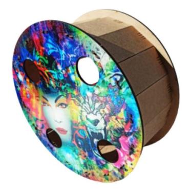 Imagem de Carretilha Pipa Madeira Personalizada 23cm - Galego