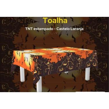 Imagem de Toalha TNT Estampado Halloween Laranja 2 MT x 1,40 MT