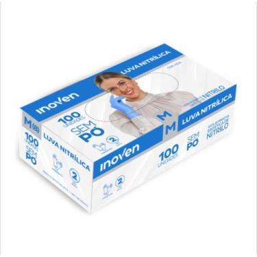 Imagem de Luva Nitrílica Procedimento SEM PÓ Inoven Cor:azul (ANVISA), G