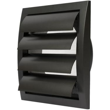 Imagem de Repa Market Capa de ventilação para secador de antracite de 15 cm para paredes ou dutos/grade de plástico ABS com abas e tela de insetos/capas de ventilação de exaustão e secadora para uso interno e