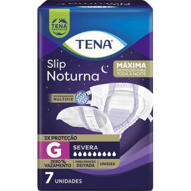 Imagem de Fralda Geriátrica Unissex Tena Slip Noturna G Absorção Intensa 7 unida