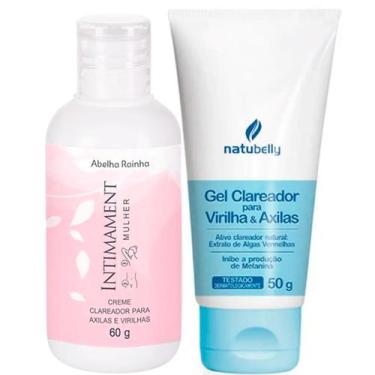 Imagem de Kit Gel Clareador de Virilha e Axila Natubelly + Creme Axilas Virilhas