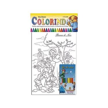 Imagem de Livrinho de colorir peq. c/giz cera 06 un ref 005 - Pmbi Brinquedos