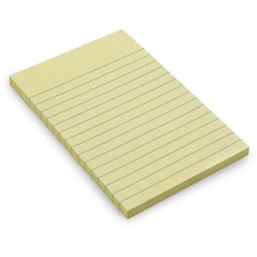 Imagem de Bloco de Recado Autoadesivo Pautado 148X102MM Amarelo - 100 Folhas - M