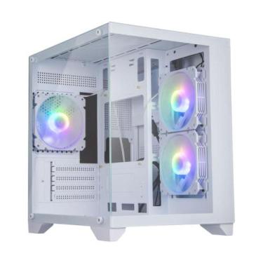 Imagem de Gabinete Gamer Bluecase BG-052W Soul Pro - Lateral e Frontal em Vidro 