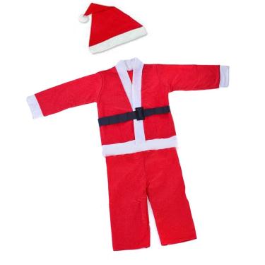 Imagem de Roupa Papai Noel Infantil Natal Fantasia Criança Natalina Comemoraçao Festa Evento Fim de Ano