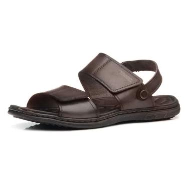 Imagem de Sandalia Papete Masculina Conforto Couro Pegada 533303
