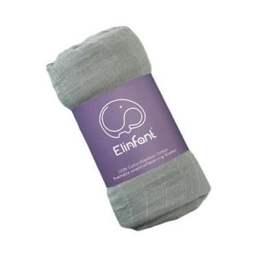 Imagem de Swaddle de Musselina de Algodão e Bambu 120x110cm - Envoltório Macio e