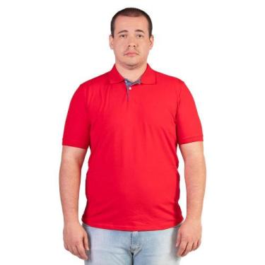 Imagem de Camisa Polo Manga Curta Masculina 007001001 Slim Ogochi Vermelha, GG, 