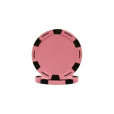 Imagem de Trademark Poker Monaco 6 listras 50 fichas de pôquer, 11,5 g, rosa
