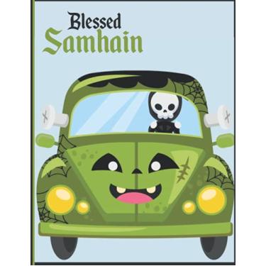 Imagem de Notebook: Samhain Frankenstein Halloween Car | Kool Adorable Kreations Unique Design | 8.5x11 150 pages College Ruled