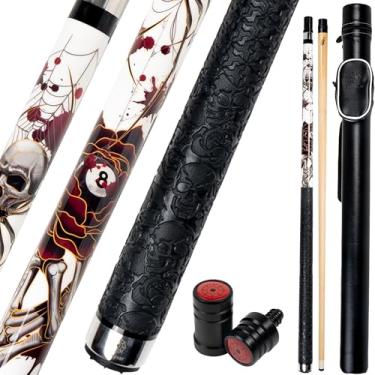 Imagem de Collapsar Taco de bilhar CBP com capa rígida 1x1, ponta de 13 mm com tecnologia de baixa deflexão tacos de bilhar, 147 cm, 2 peças 538.6-595.3 g conjunto profissional de taco de sinuca