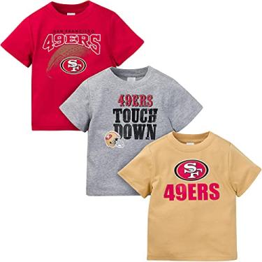 Imagem de Gerber Camiseta unissex Baby NFL 3 unidades de manga curta para fãs do time