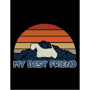 Imagem de Sealyham Terrier My Best Friend Sealyham Terrier Striped Sunset Mountain Background Design Gift for Sealyham Terrier Lovers Journal: Amazing Notebook (8.5 x 11")