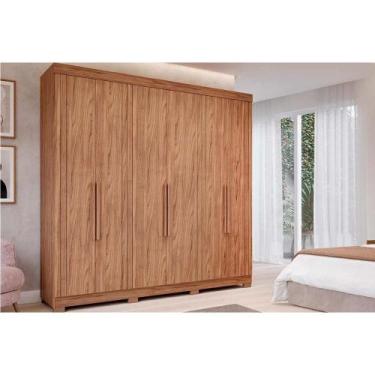 Imagem de Guarda Roupa 6 Portas e 6 Gavetas Guarapari Avelã - Panan