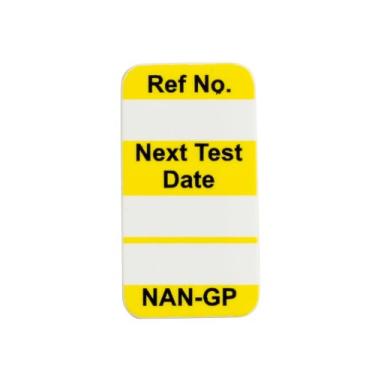 Imagem de Brady NAN-GP Y 1 1/10.2 cm altura x 5/20.3 cm largura, vinil, nanotag amarelo; inserções (100 etiquetas)