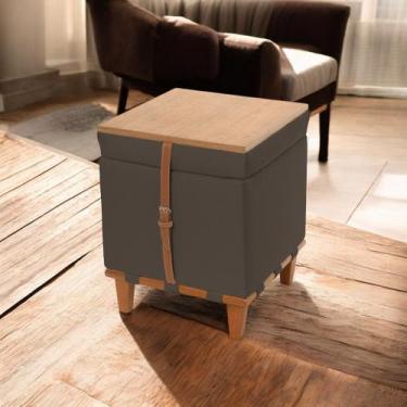 Imagem de Puff Quadrado com Baú Interno: Elegância e Utilidade para Seu Lar - Co