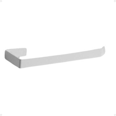 Imagem de Porta Toalha De Rosto Suporte De Parede Line Aço Resistente Preto Branco (Branco)
