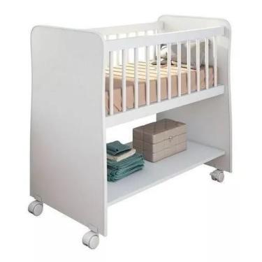 Imagem de Mini Berço Moises com Grades Fixas e Colchão - Bebe Completo, Branco