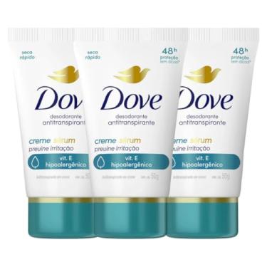 Imagem de Kit Desodorante Antitranspirante Dove Creme Sérum Previne Irritação 50g (3 Unidades)
