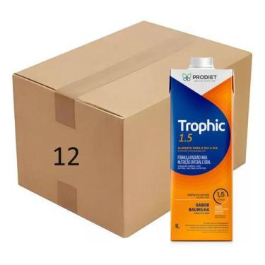 Imagem de Kit 12 Un Trophic 1.5 1 Litro Dieta Enteral Prodiet, Baunilha