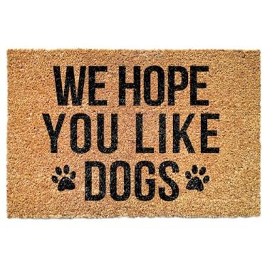Imagem de Emily gift We Hope You Like Dogs Capacho – Capacho para cães – Capacho engraçado – Tapete engraçado – Capacho de porta – Esperamos que você goste de cães – Tapete de boas-vindas – Tapete engraçado