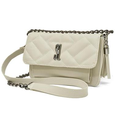 Imagem de  Bolsa Feminina Le Boy Bordada, Pequena, Elegante, Luxuosa,  Alça Lisa