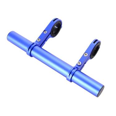 Imagem de kowaku Extensão do guidão de bicicleta Brilhas duplas Speedômetro de montagem Speed ​​Speed ​​Meder Lanterna de retenção de retenção para ciclismo para andar, Azul