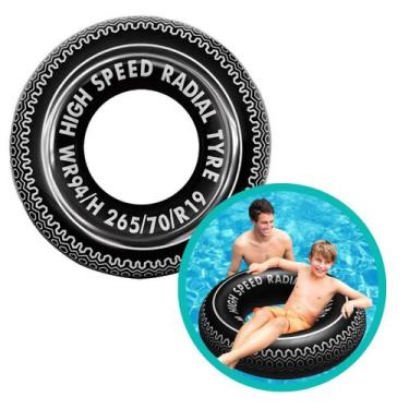 Imagem de Boia Inflável Pneu 90cm Para Piscina Praia Resistente Adulto - Wellmix