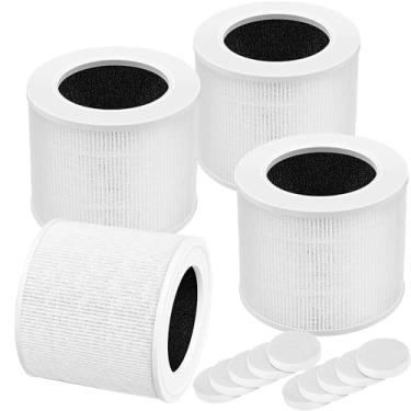 Imagem de Leemone Pacote com 4 mini filtros de substituição para mini purificadores de ar LEVOIT Core, carvão ativado de alta eficiência