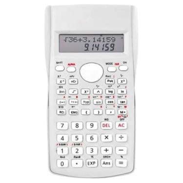Imagem de Calculadora Científica de Engenharia, 240 Funções, Display de Linha Dupla, Ideal Escola e Escritório (Branca)