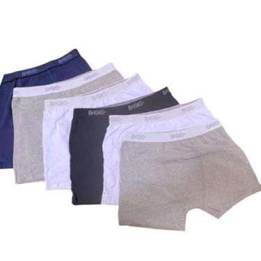 Imagem de Kit 6 Cuecas Masculina Boxer 96% Algodão Cores Sortidas - G - Basic MW