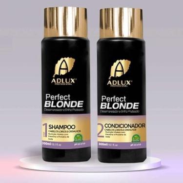 Imagem de Kit Perfect Blonde Matizador - Shampoo e Condicionador 300ml - Realça o Loiro, Neutraliza o Amarelado e Hidrata