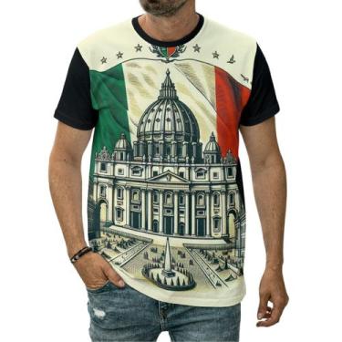 Imagem de Camiseta Bandeira Da Itália País Cidade Do Vaticano Nação - Darkwood, 
