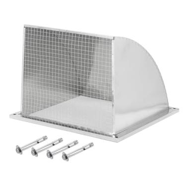Imagem de PATIKIL Capa de ventilação de parede de 38 cm x 38 cm, grade de saída de ventilação para secadora externa, ventilação de duto externo de aço inoxidável com tela de malha para banheiro e cozinha