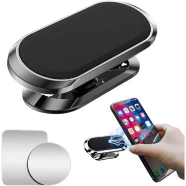 Imagem de Suporte Magnético Veicular para Celular, Rotação 360°, 8 Ímãs N52, Fixação Forte, Compatível com iPhone, Android, Universal – Base Resistente e Estável
