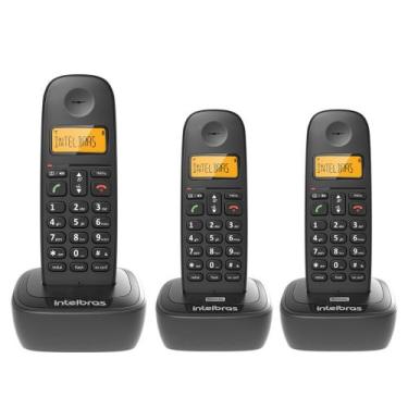 Imagem de Kit Telefone Sem Fio TS 2513 Bateria alta Duração 2 Ramal - Intelbras