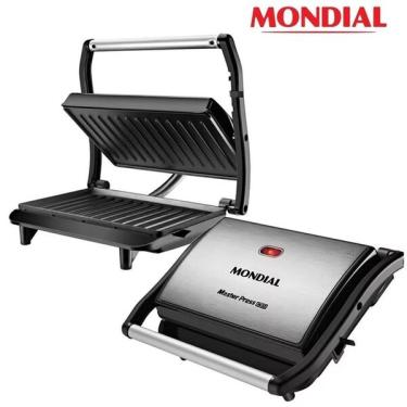 Imagem de Grill Sanduicheira Mondial Master Press 1000w Inox Antiaderen